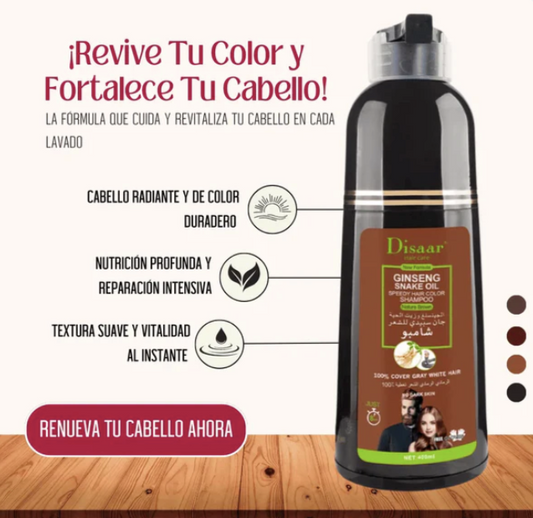 DISAAR SHAMPOO COLORANTE TINTE CUBRE CANAS