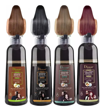 DISAAR SHAMPOO COLORANTE TINTE CUBRE CANAS